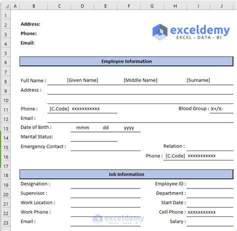 Employee Information Overview .